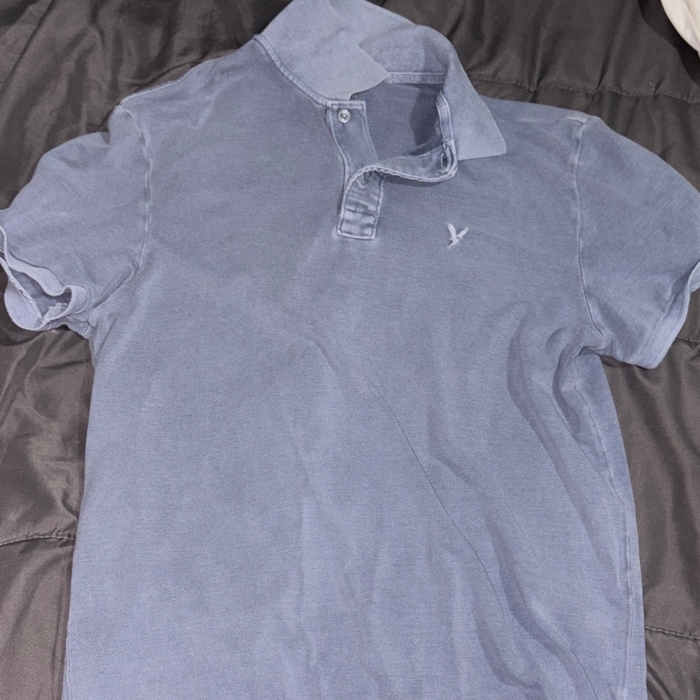Men's Blue American Eagle Polo Shirt